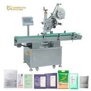 Direct High Quality 500ml Square Bottle Automatic Flat Labeling Machine Color Label Manual Labeler